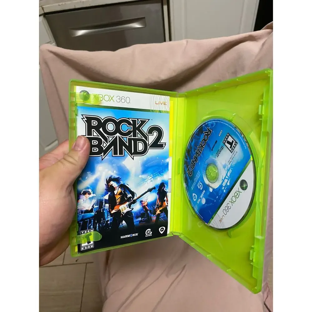 Rock Band 2 Complete w/ Manual CIB Tested (Microsoft Xbox 360, 2008)